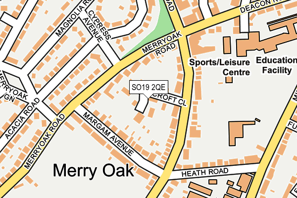 SO19 2QE map - OS OpenMap – Local (Ordnance Survey)