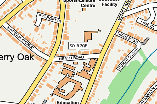 SO19 2QF map - OS OpenMap – Local (Ordnance Survey)