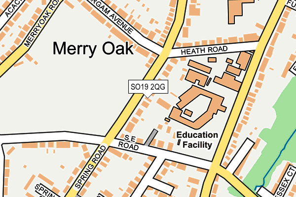 SO19 2QG map - OS OpenMap – Local (Ordnance Survey)