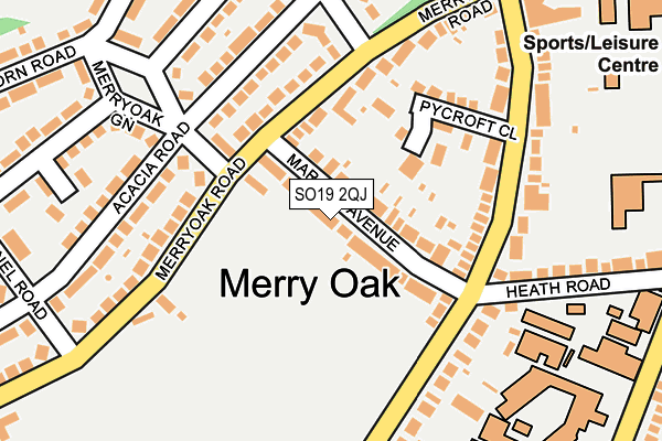 SO19 2QJ map - OS OpenMap – Local (Ordnance Survey)