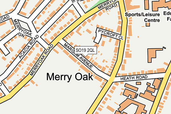 SO19 2QL map - OS OpenMap – Local (Ordnance Survey)