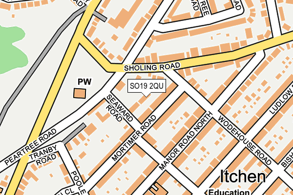 SO19 2QU map - OS OpenMap – Local (Ordnance Survey)