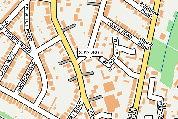 SO19 2RG map - OS OpenMap – Local (Ordnance Survey)