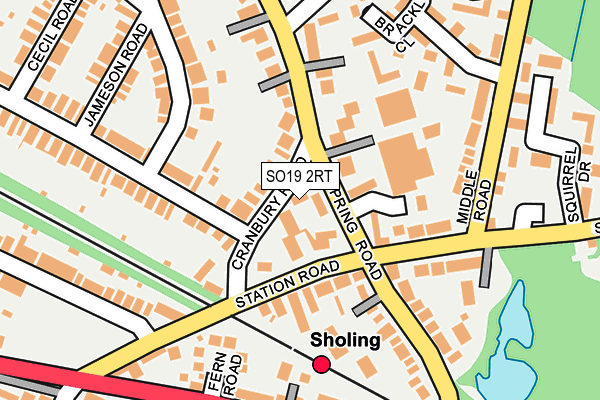 SO19 2RT map - OS OpenMap – Local (Ordnance Survey)