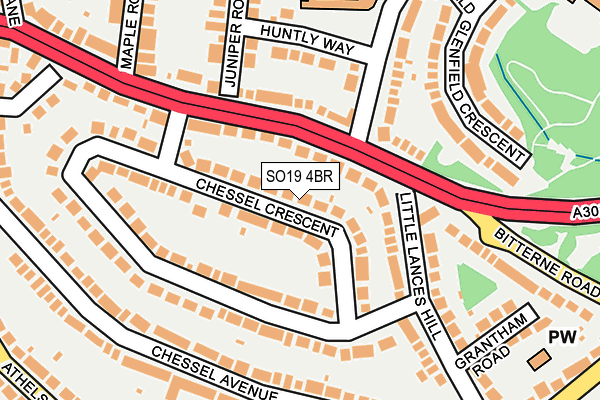SO19 4BR map - OS OpenMap – Local (Ordnance Survey)