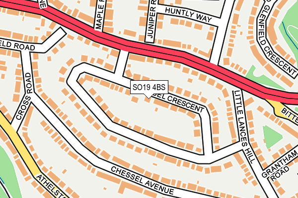 SO19 4BS map - OS OpenMap – Local (Ordnance Survey)