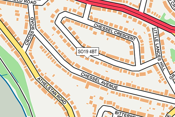 SO19 4BT map - OS OpenMap – Local (Ordnance Survey)