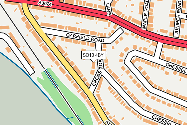 SO19 4BY map - OS OpenMap – Local (Ordnance Survey)