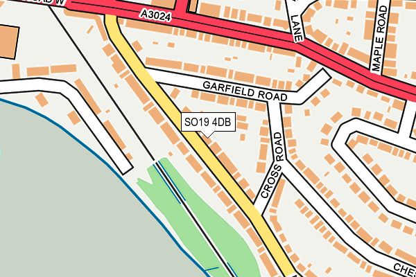 SO19 4DB map - OS OpenMap – Local (Ordnance Survey)