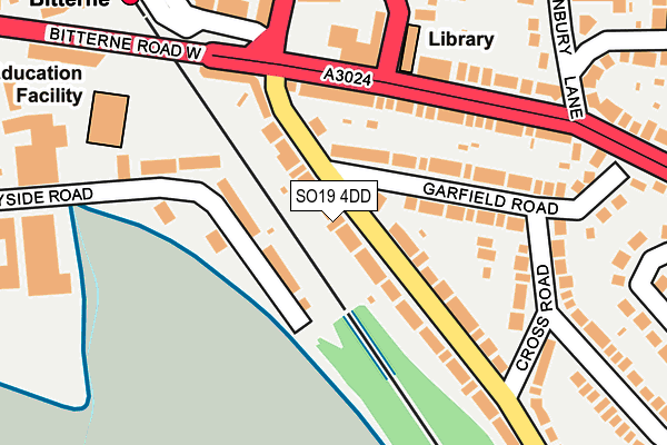 SO19 4DD map - OS OpenMap – Local (Ordnance Survey)