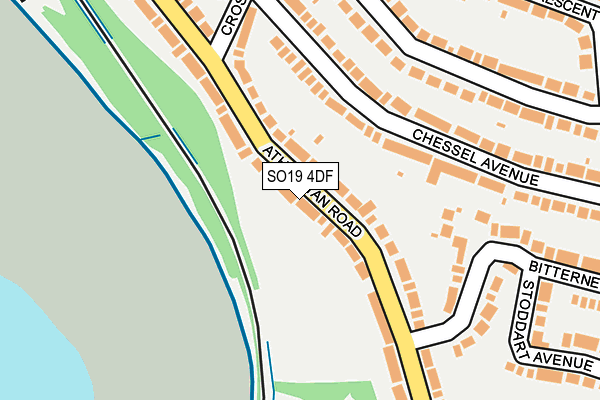 SO19 4DF map - OS OpenMap – Local (Ordnance Survey)