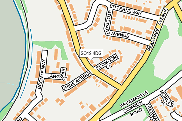 SO19 4DG map - OS OpenMap – Local (Ordnance Survey)