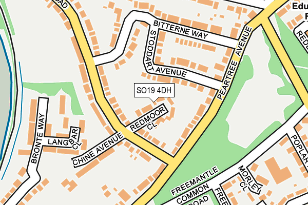 SO19 4DH map - OS OpenMap – Local (Ordnance Survey)