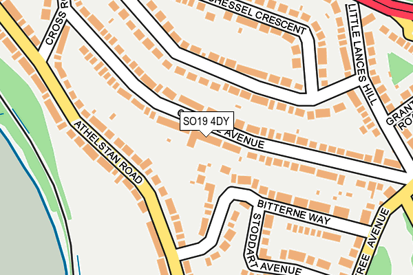 SO19 4DY map - OS OpenMap – Local (Ordnance Survey)