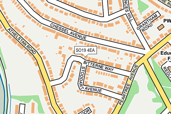 SO19 4EA map - OS OpenMap – Local (Ordnance Survey)