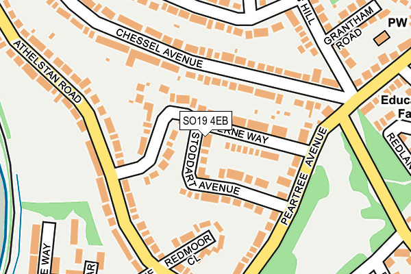 SO19 4EB map - OS OpenMap – Local (Ordnance Survey)