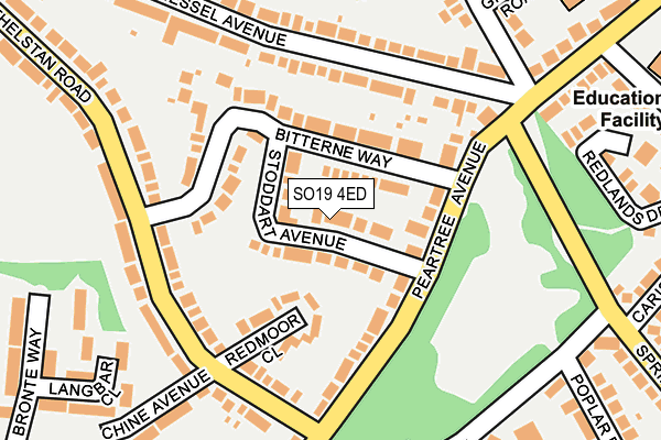 SO19 4ED map - OS OpenMap – Local (Ordnance Survey)