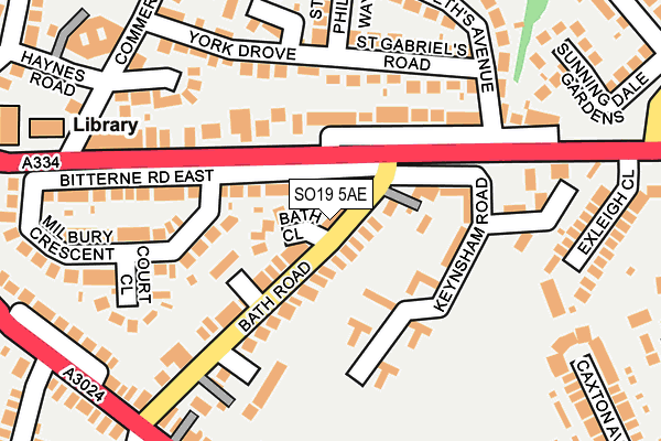 SO19 5AE map - OS OpenMap – Local (Ordnance Survey)