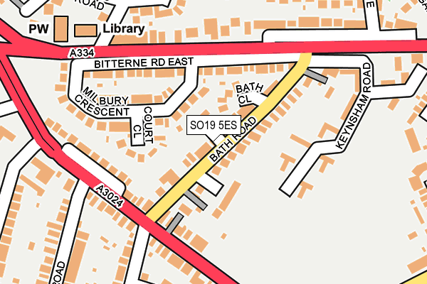 SO19 5ES map - OS OpenMap – Local (Ordnance Survey)