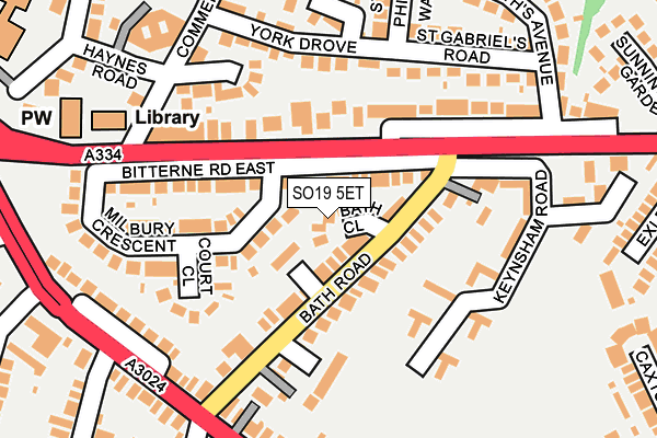 SO19 5ET map - OS OpenMap – Local (Ordnance Survey)