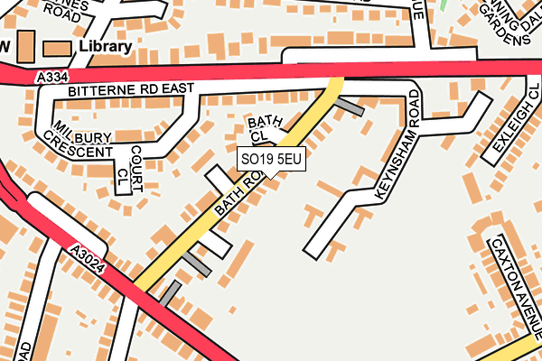 SO19 5EU map - OS OpenMap – Local (Ordnance Survey)