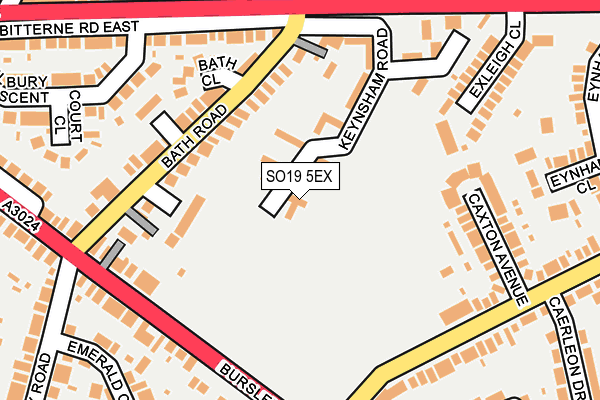 SO19 5EX map - OS OpenMap – Local (Ordnance Survey)