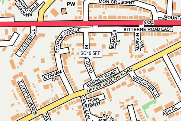 SO19 5FF map - OS OpenMap – Local (Ordnance Survey)