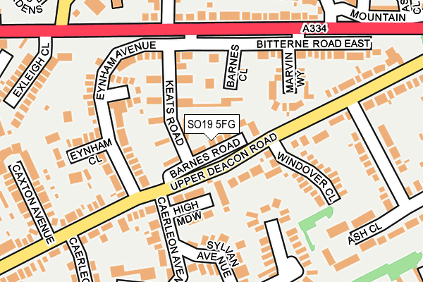 SO19 5FG map - OS OpenMap – Local (Ordnance Survey)