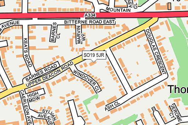 SO19 5JR map - OS OpenMap – Local (Ordnance Survey)