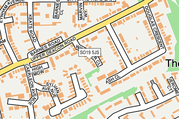 SO19 5JS map - OS OpenMap – Local (Ordnance Survey)