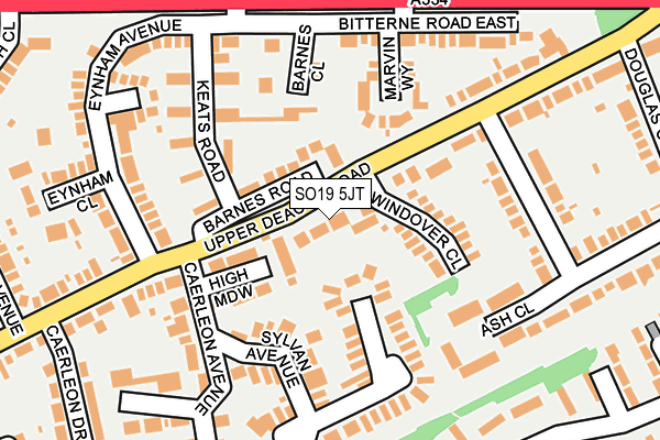 SO19 5JT map - OS OpenMap – Local (Ordnance Survey)