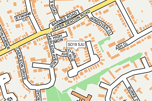 SO19 5JU map - OS OpenMap – Local (Ordnance Survey)