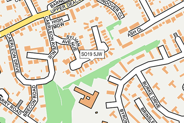 SO19 5JW map - OS OpenMap – Local (Ordnance Survey)