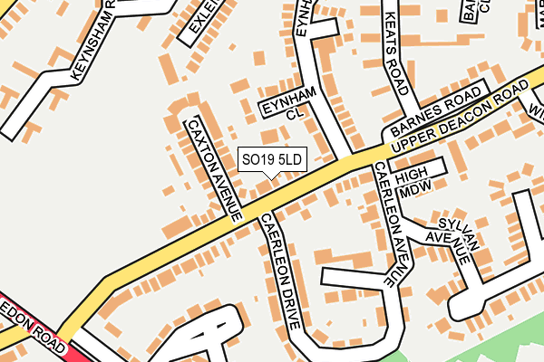 SO19 5LD map - OS OpenMap – Local (Ordnance Survey)