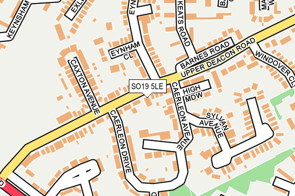 SO19 5LE map - OS OpenMap – Local (Ordnance Survey)