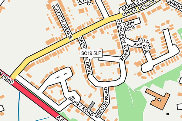 SO19 5LF map - OS OpenMap – Local (Ordnance Survey)