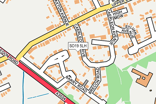 SO19 5LH map - OS OpenMap – Local (Ordnance Survey)