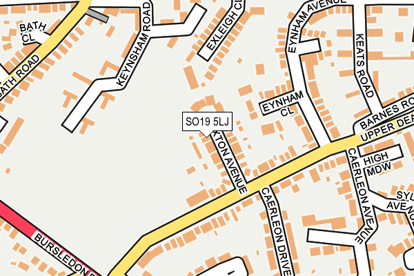 SO19 5LJ map - OS OpenMap – Local (Ordnance Survey)