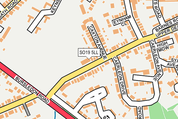 SO19 5LL map - OS OpenMap – Local (Ordnance Survey)