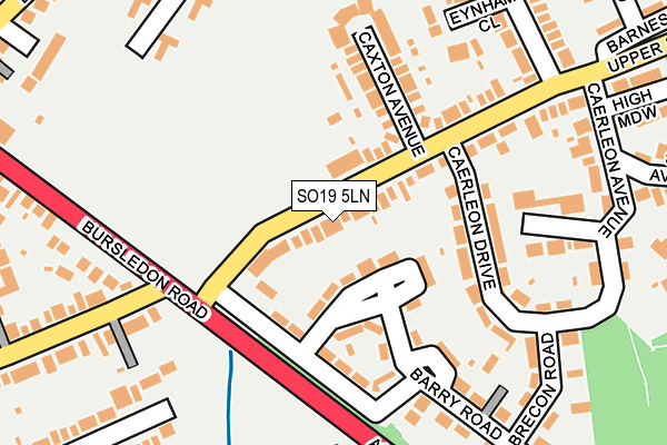 SO19 5LN map - OS OpenMap – Local (Ordnance Survey)