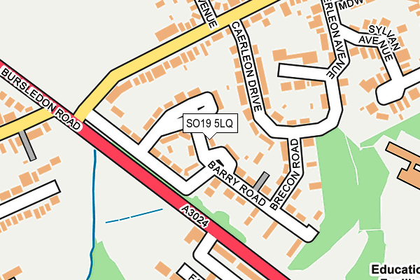 SO19 5LQ map - OS OpenMap – Local (Ordnance Survey)