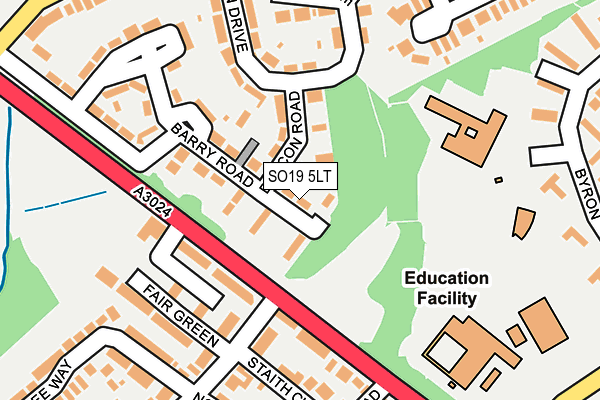 SO19 5LT map - OS OpenMap – Local (Ordnance Survey)