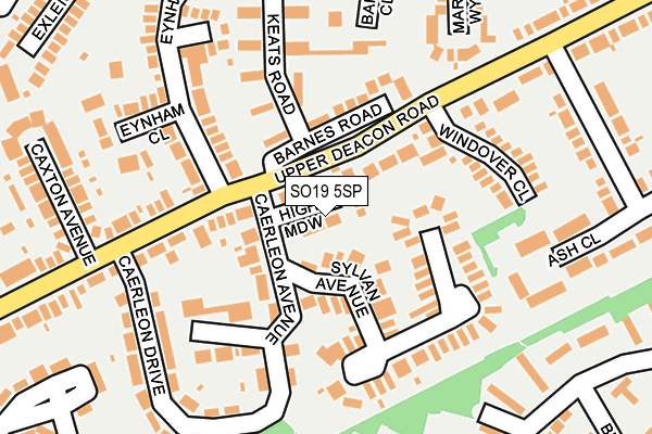 SO19 5SP map - OS OpenMap – Local (Ordnance Survey)