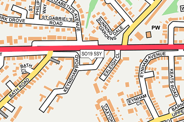 SO19 5SY map - OS OpenMap – Local (Ordnance Survey)