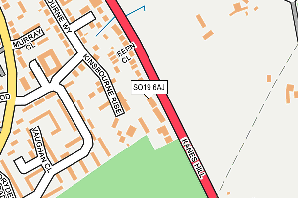 SO19 6AJ map - OS OpenMap – Local (Ordnance Survey)