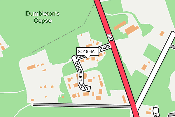 SO19 6AL map - OS OpenMap – Local (Ordnance Survey)