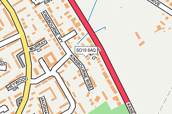 SO19 6AQ map - OS OpenMap – Local (Ordnance Survey)