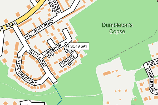 SO19 6AY map - OS OpenMap – Local (Ordnance Survey)