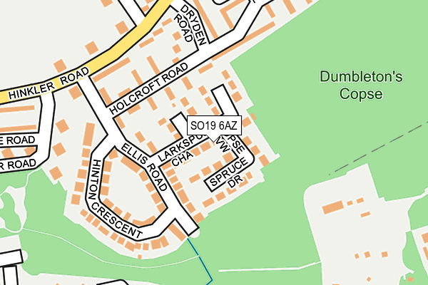 SO19 6AZ map - OS OpenMap – Local (Ordnance Survey)