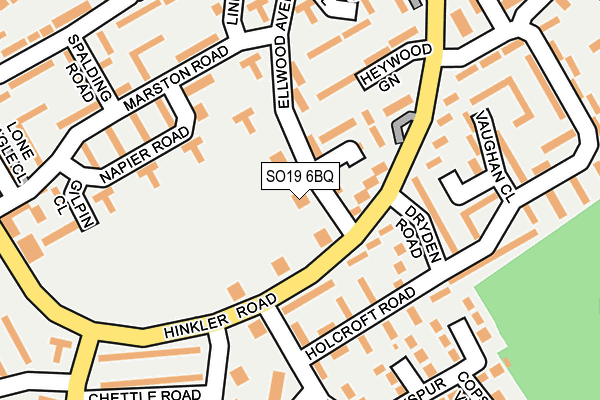 SO19 6BQ map - OS OpenMap – Local (Ordnance Survey)